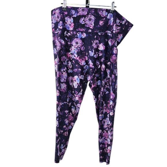 Athleta Salutation Stash Pocket ll Printed Tight, Plus Size, Floral, Size 3X - Picture 1 of 9